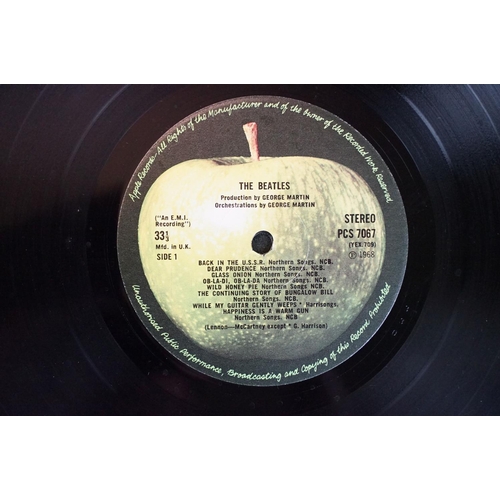 8 - Vinyl - The Beatles White Album PCS 7067/8. No. 0012466, stereo top opener, MFD UK credit to labels,... 