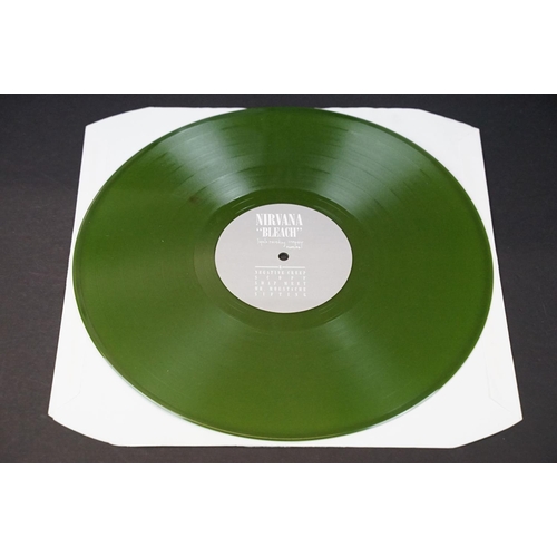 81 - Vinyl - Nirvana Bleach original UK 1989 limited edition pressing on dark green vinyl (TUP LP6). Slee... 