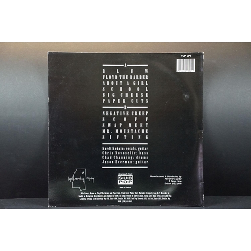 81 - Vinyl - Nirvana Bleach original UK 1989 limited edition pressing on dark green vinyl (TUP LP6). Slee... 
