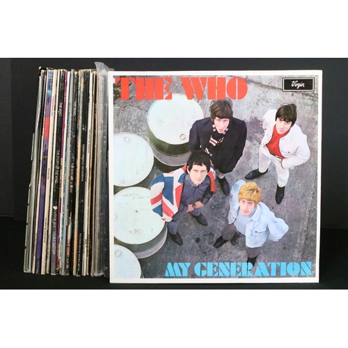 253 - Vinyl - 21 The Who & members LPs to include My Generation (Virgin), Tommy, Quadrophenia, Live At Lee... 