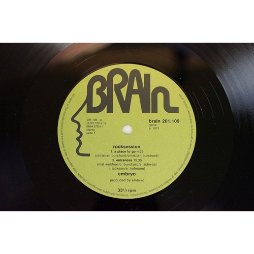 98 - Vinyl - Embryo ‎– Rocksession LP on Metronome 2001 ‎/ Brain Records ‎– 201.109. Green Brain labels w... 