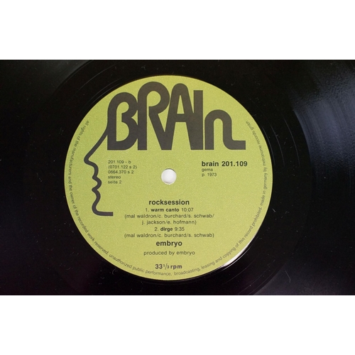 98 - Vinyl - Embryo ‎– Rocksession LP on Metronome 2001 ‎/ Brain Records ‎– 201.109. Green Brain labels w... 