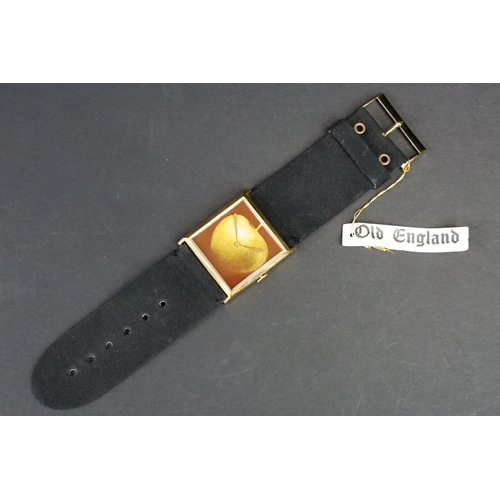 1555 - Memorabilia - Apple / The Beatles: Original Apple Records watch from 1968. Square face, printed with... 