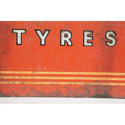 1 - Advertising - Large India Tyres 'The Finest Tyres Made' enamel sign, 71