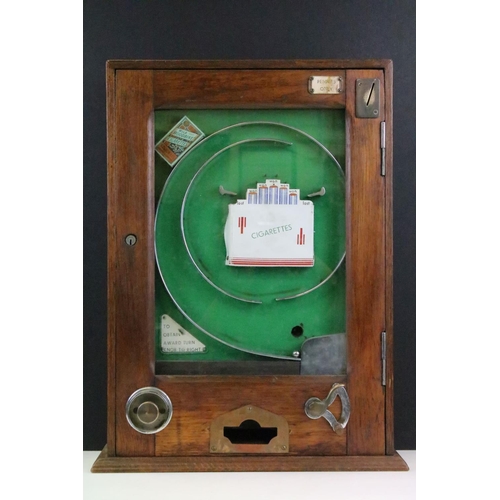 10 - ' Win a Woodbine ' cigarette prize penny slot pinball arcade machine, with original Woodbine packet ... 