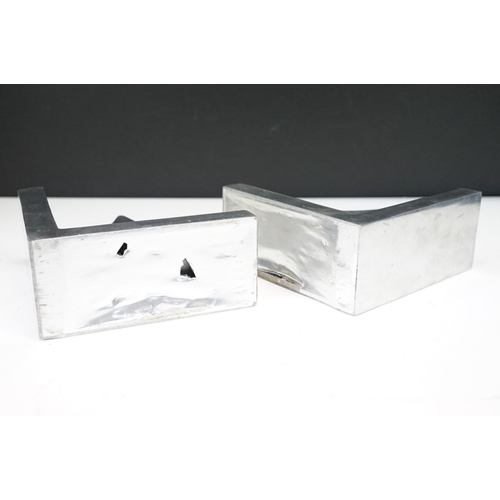 113 - Pair of aluminium nautical bookends in the form of sailing boats, approx 16cm high