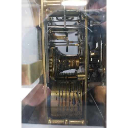 114 - Charles Blanchard of London 18th century chiming bracket clock within an inverted bell top case with... 