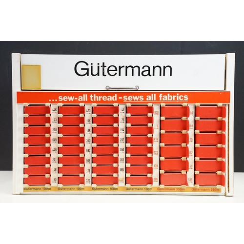 127 - Gutermann sewing thread shop dispensing cabinet, with reels of sewing thread. Cabinet measures appro... 