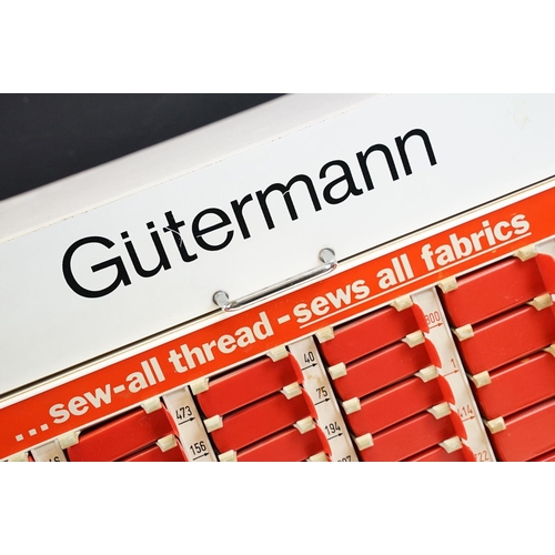 127 - Gutermann sewing thread shop dispensing cabinet, with reels of sewing thread. Cabinet measures appro... 