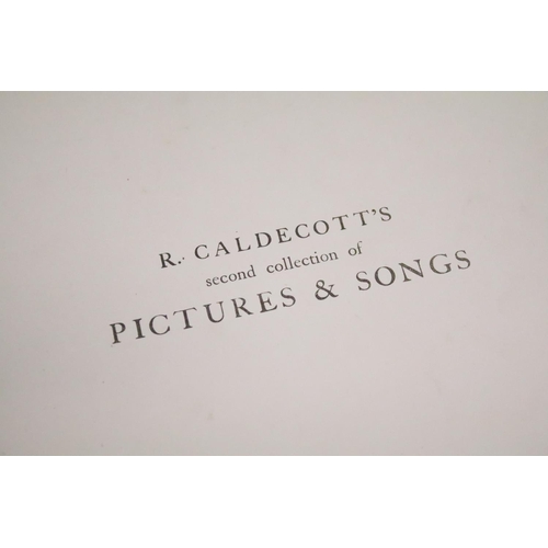 136 - Book - ‘ R Caldecott’s second collection of pictures & songs ‘, illustrated with many coloured engra... 