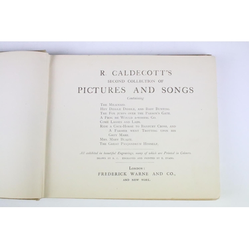 136 - Book - ‘ R Caldecott’s second collection of pictures & songs ‘, illustrated with many coloured engra... 