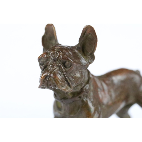 171 - A bronze ornamental figure of a french bulldog