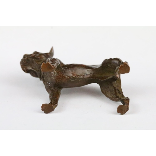 171 - A bronze ornamental figure of a french bulldog