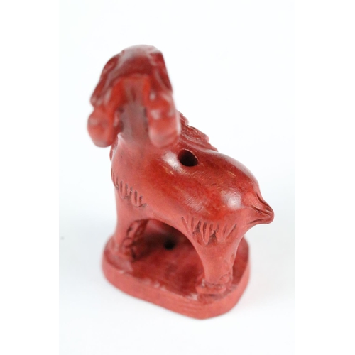 181 - Three carved wooden miniature netsuke figures to include signed Pig, Money Goat and a Dragon