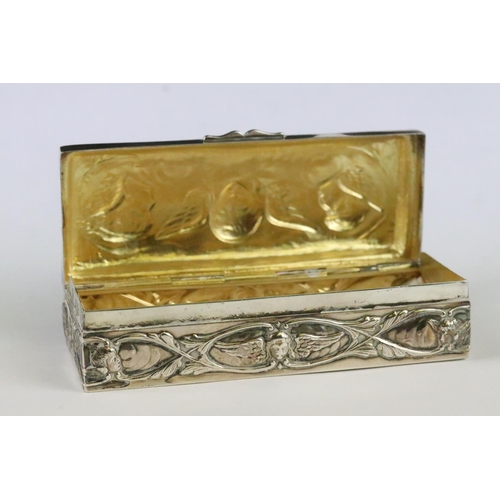 187 - Two fully hallmarked sterling silver Reynolds Angels decorated collectables to include a trinket box... 