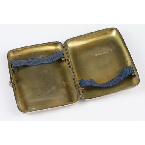 189 - A selection of fully hallmarked sterling silver items to include a cigarette case, cherrot case and ... 