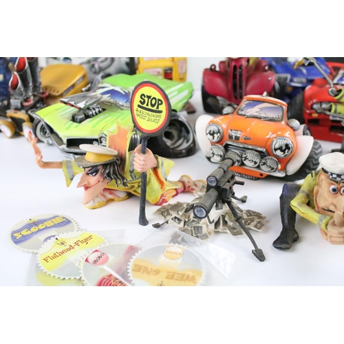 204 - 11 Country Artists Speed Freaks ceramic models to include 6 x vehicles and 5 x character figures, pl... 