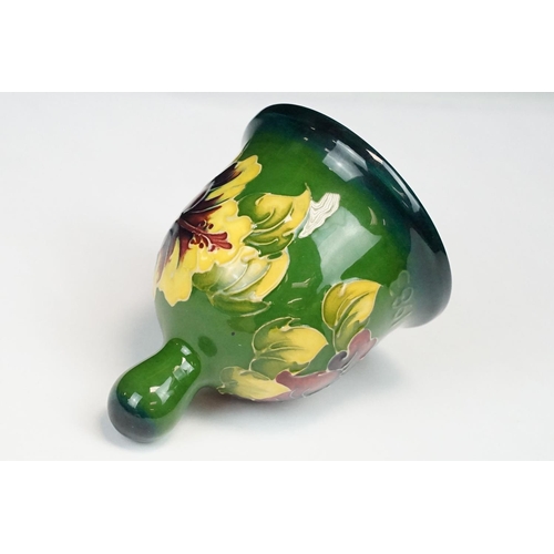 23 - Moorcroft Year Bell First Edition 1983 decorated in the Hibiscus pattern, ltd edn, no. 104/1000, wit... 