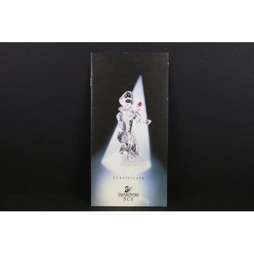 231 - Two Boxed Swarovski SCS Masquerade figures with certificates to include Pierrot - 1999 and Harlequin... 