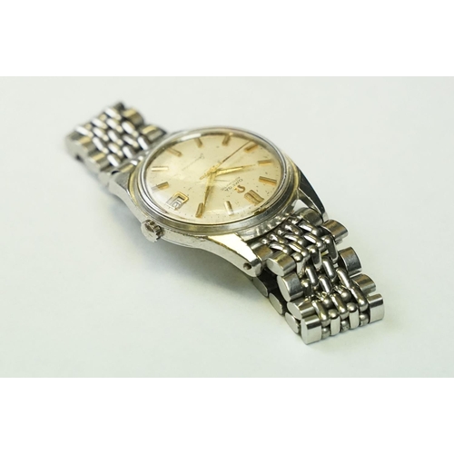 246 - A vintage Omega seamaster automatic gents wristwatch, baton markers, date function to 3 o'clock, Ome... 