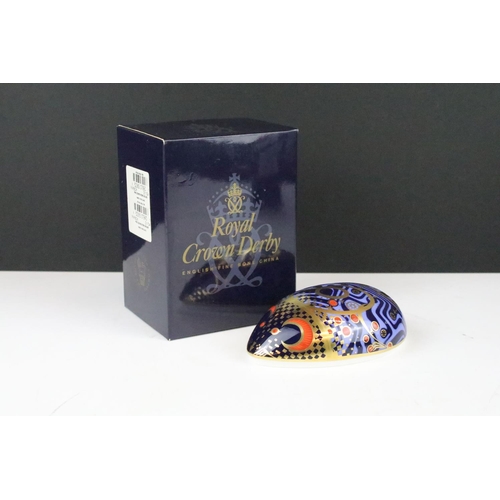 247 - Four boxed Royal Crown Derby paperweights with gold stoppers to include Computer Mouse, Harvest Mous... 