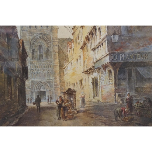 333 - H C Sylvester, cathedral Saint-Pierre de Lisieux, watercolour, signed lower right and dated 1901, in... 