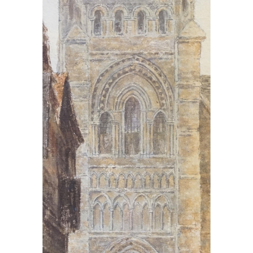 333 - H C Sylvester, cathedral Saint-Pierre de Lisieux, watercolour, signed lower right and dated 1901, in... 