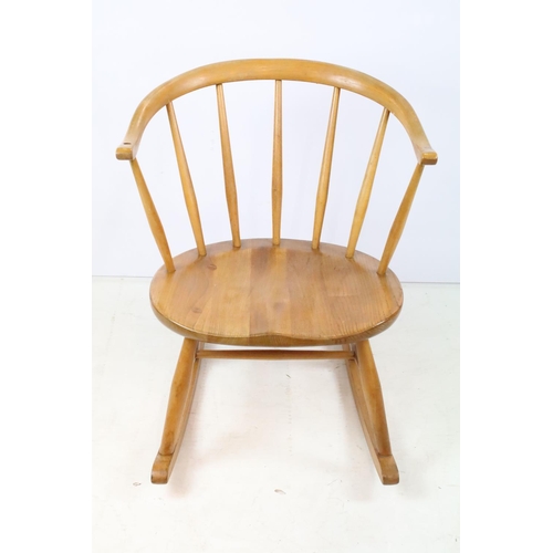 339 - Ercol rocking chair (lacking label), 67cm high x 54.5cm wide x 41cm deep (seat)