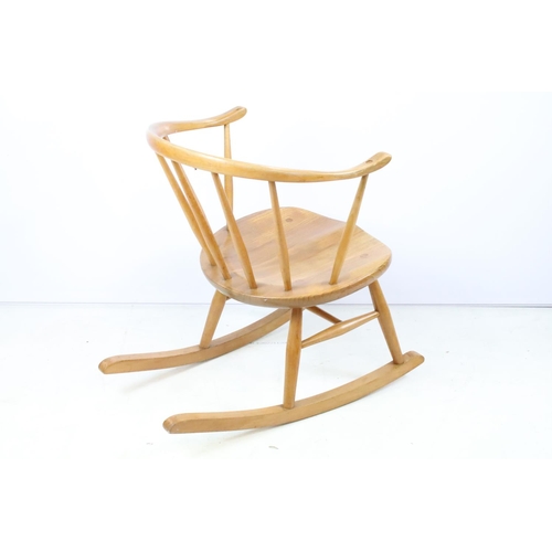 339 - Ercol rocking chair (lacking label), 67cm high x 54.5cm wide x 41cm deep (seat)