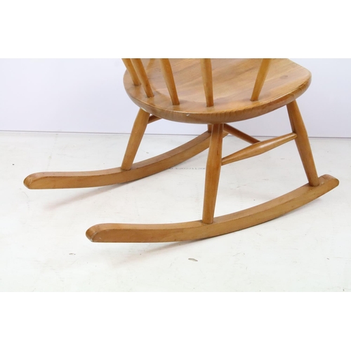 339 - Ercol rocking chair (lacking label), 67cm high x 54.5cm wide x 41cm deep (seat)