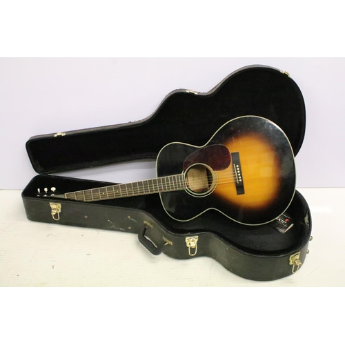 43 - Hudson Guitar Co Lighting Treet Series HD-STBVS guitar with B-Band A3T pick up, contained within a h... 