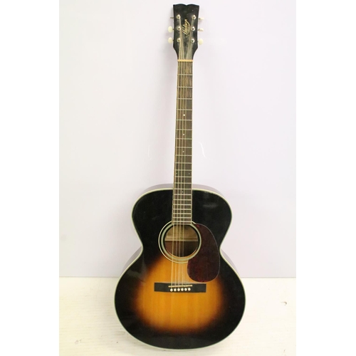 43 - Hudson Guitar Co Lighting Treet Series HD-STBVS guitar with B-Band A3T pick up, contained within a h... 