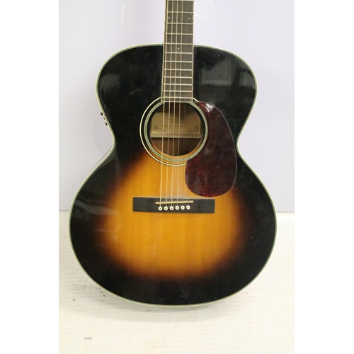 43 - Hudson Guitar Co Lighting Treet Series HD-STBVS guitar with B-Band A3T pick up, contained within a h... 