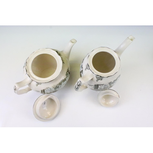 57 - Johnson Bro's 'The Friendly Village' tea & dinner set to include teapot, coffee pot, cups & saucers,... 