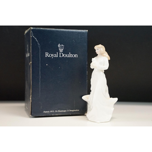 134 - Six Royal Doulton porcelain figures to include Thelwell 'So Treat Him Like A Friend', Loving You, Pr... 