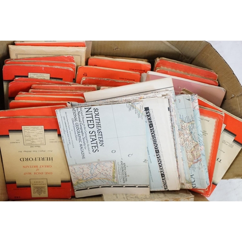 276 - A collection of Ordnance Survey Maps together with a selection of ephemera to include military inter... 