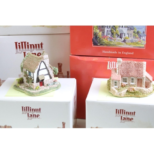 102 - 20 Boxed Lilliput Lane cottages to include The Boat Yard (L2411), Summer Haze, Meadowsweet Cottage, ... 