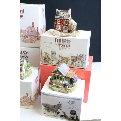 103 - 20 Boxed Lilliput Lane models to include Old Mother Hubbard's, Circular Cottage, Stradling Priory (1... 