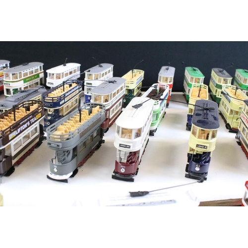 301 - Toys - Collection of 40 Corgi diecast model trams, ex