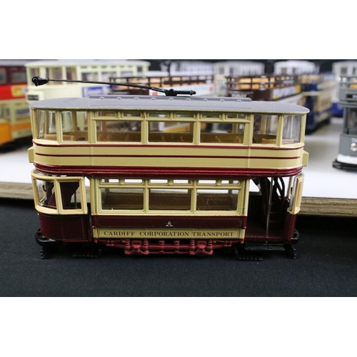 301 - Toys - Collection of 40 Corgi diecast model trams, ex