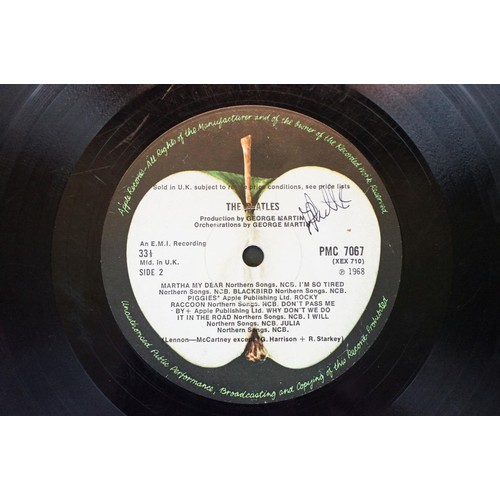 10 - Vinyl - The Beatles White Album - original UK mono pressing (PMC 7067/8).  Very low number 0000062. ... 