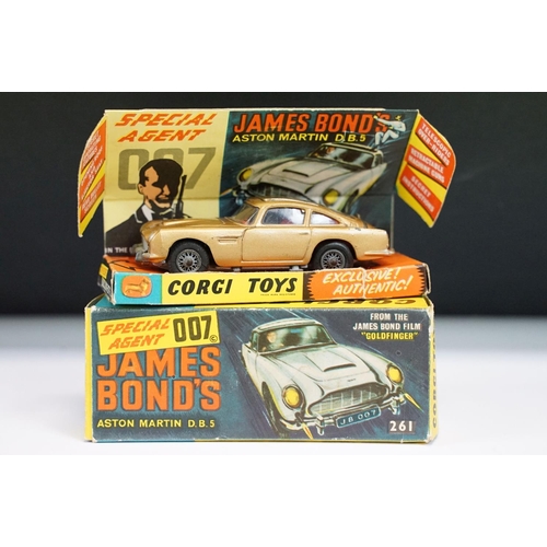 48 - Boxed Corgi 261 James Bond Aston Martin DB5 diecast model, with ejector henchman figure, secret inst... 