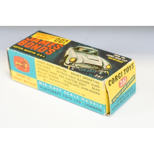 48 - Boxed Corgi 261 James Bond Aston Martin DB5 diecast model, with ejector henchman figure, secret inst... 