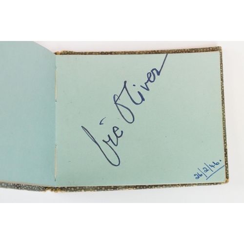 58 - Film Autographs - Book containing clear pen autographs of Stan Laurel and Oliver Hardy dated 26th Ma... 