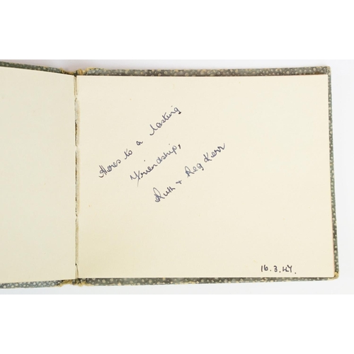 58 - Film Autographs - Book containing clear pen autographs of Stan Laurel and Oliver Hardy dated 26th Ma... 