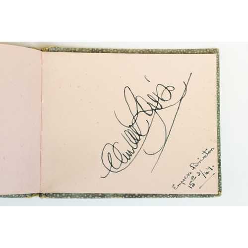 58 - Film Autographs - Book containing clear pen autographs of Stan Laurel and Oliver Hardy dated 26th Ma... 