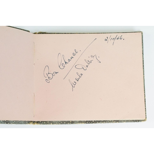 58 - Film Autographs - Book containing clear pen autographs of Stan Laurel and Oliver Hardy dated 26th Ma... 