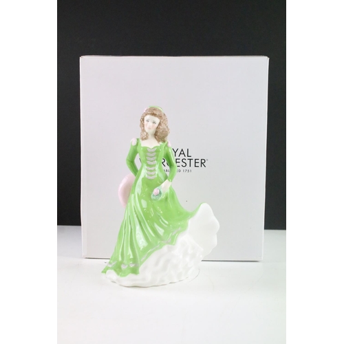 308 - Six boxed Royal Worcester lady figures to include Caitlin Ireland ltd edn, 2 x Birthstone Crystal - ... 