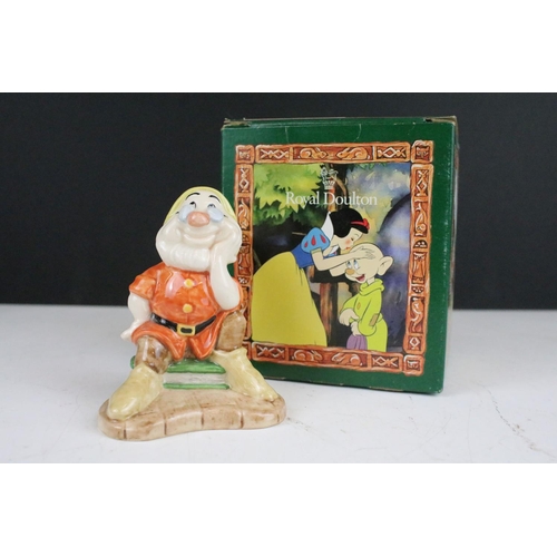 323 - Royal Doulton Walt Disney set of Snow White and the Seven Dwarfs porcelain figures to include Snow W... 