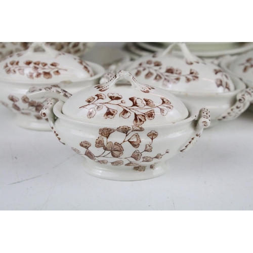 324 - Ridgways child's miniature dinner service circa 1880's of 'Maiden Hair Fern' pattern